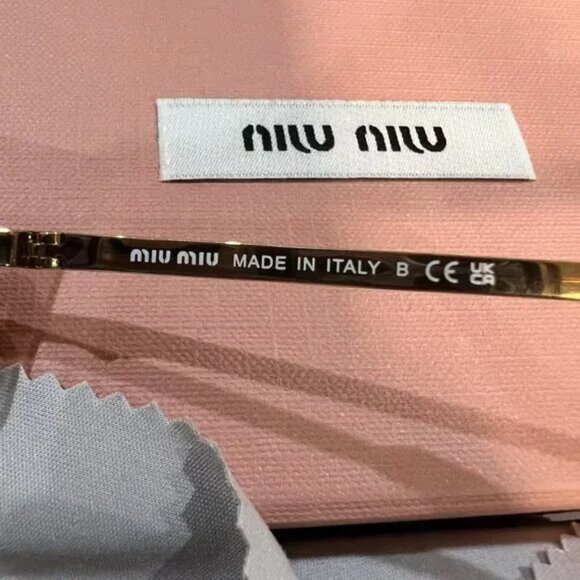 Miu Miu Purple and Gold Women's Sunglasses - Picture 4 of 6